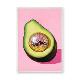 Disco Avocado Pop Art Wall Art – Surreal Pink Kitchen Print