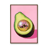 Disco Avocado Pop Art Wall Art – Surreal Pink Kitchen Print
