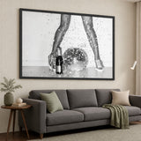 Disco Glam Photography Modern Retro Wall Art – Champagne Mirror Ball Scene