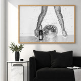 Disco Glam Photography Modern Retro Wall Art – Champagne Mirror Ball Scene