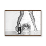 Disco Glam Photography Modern Retro Wall Art – Champagne Mirror Ball Scene