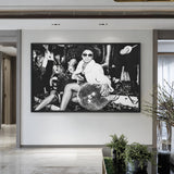 Disco Party Photography Modern Wall Art – Black and White Mirror Ball Scene