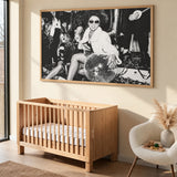 Disco Party Photography Modern Wall Art – Black and White Mirror Ball Scene