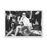 Disco Party Photography Modern Wall Art – Black and White Mirror Ball Scene