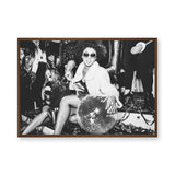Disco Party Photography Modern Wall Art – Black and White Mirror Ball Scene