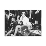 Disco Party Photography Modern Wall Art – Black and White Mirror Ball Scene