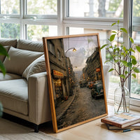 Diskoton Bar Hotel Retro European Street Scene Décor Poster Wall Poster