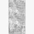 Distressed Classic Oval Runner Rug – Gray