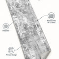 Distressed Classic Runner Rug – Gray – features