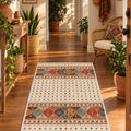 Distressed Vintage Area Rug in a hallway