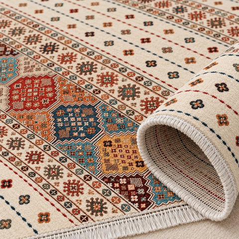 Distressed Vintage Area Rug – texture close-up