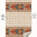 Distressed Vintage Area Rug – features