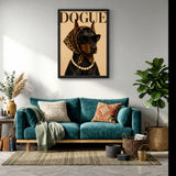 Dogue Stylish Doberman Typography Wall Art – Fashion Dog Print