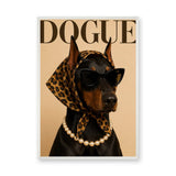 Dogue Stylish Doberman Typography Wall Art – Fashion Dog Print