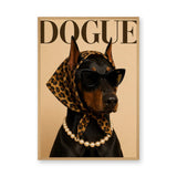 Dogue Stylish Doberman Typography Wall Art – Fashion Dog Print