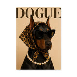Dogue Stylish Doberman Typography Wall Art – Fashion Dog Print