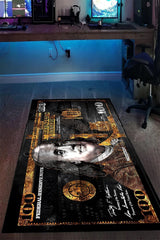 Dollar Gaming Kids Area Rug – Black in a office