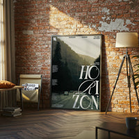 Drive Beyond the Horizon Quote Décor Poster, Aesthetic Motivational Wall Décor