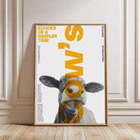Echoes of a Simpler Time Cows Wall Poster – Editorial Farmhouse Wall Décor