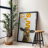 Echoes of a Simpler Time Cows Wall Poster – Editorial Farmhouse Wall Décor