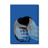 Elephant Modern Line Art Wall Art – Blue Abstract Animal Print