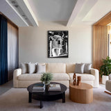 Espresso Modern Minimalist Wall Art – Black and White Coffee Pour