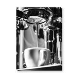 Espresso Modern Minimalist Wall Art – Black and White Coffee Pour