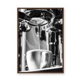 Espresso Modern Minimalist Wall Art – Black and White Coffee Pour