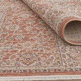 Ethnic Distressed Vintage Area Rug – texture close-up