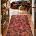 Ethnic Printed Area Rug in a hallway