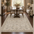 Ethnic Vintage Area Rug – Beige in a dining room