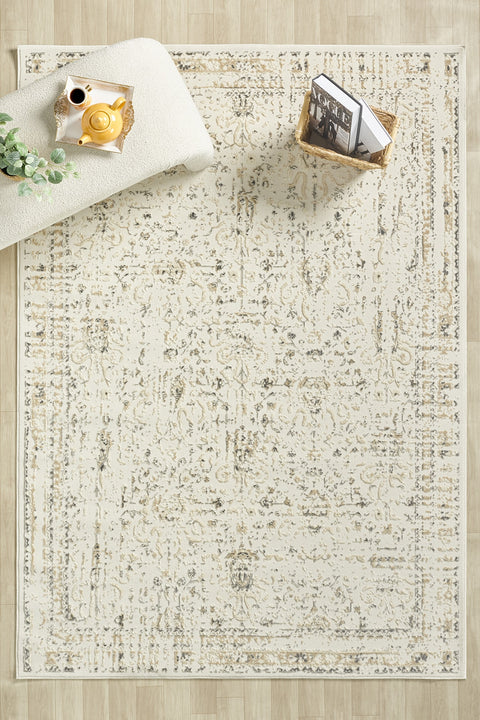 Ethnic Vintage Area Rug – Beige 2088