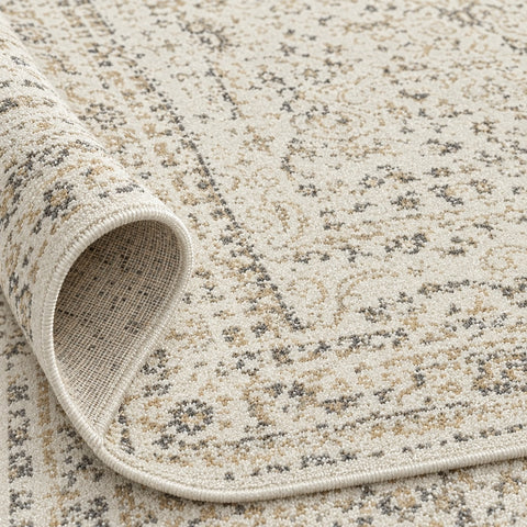 Ethnic Vintage Area Rug – Beige 2088 – texture close-up