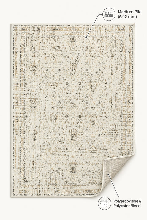 Ethnic Vintage Area Rug – Beige 2088 – features
