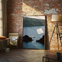 Everything I Imagine Will Be My Reality Soon Sailboat Ocean Aesthetic Wall Print Poster