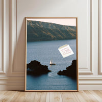 Everything I Imagine Will Be My Reality Soon Sailboat Sea Aesthetic Wall Poster