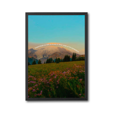 Everything in Life Quote Wall Poster – Inspirational Mountain Landscape Print