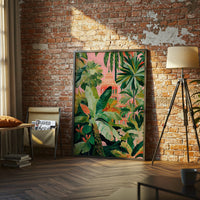 Exotic Botanical Nature Print, Tropical Leaves and Jungle Greenery Wall Print, Lush Plant Art Gift Decor