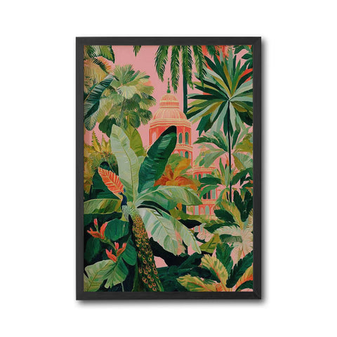 Exotic Botanical Nature Print, Tropical Leaves and Jungle Greenery Wall Print, Lush Plant Art Gift Decor