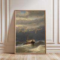 Faith Over Fear Quote Home Art Décor Poster – Inspirational Aesthetic Print for Home Decor