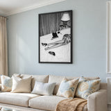 Fashion Photography Modern Wall Art – Black and White Boudoir Scene