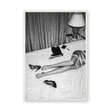 Fashion Photography Modern Wall Art – Black and White Boudoir Scene