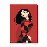 Fashion Portrait Modern Pop-Art Wall Art – Red Woman Graphic Print