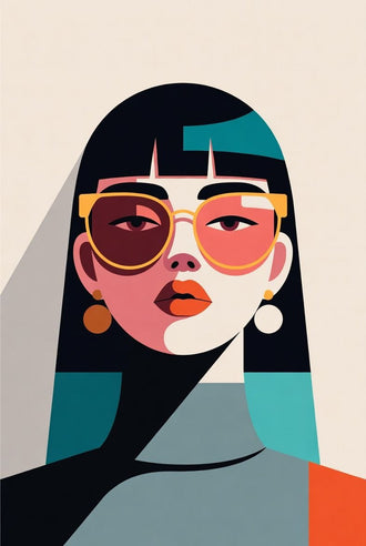 Fashion Portrait Modern Pop Art Wall Art – Woman with Sunglasses