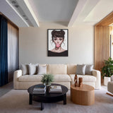 Fashion Portrait Pop-Art Wall Art – Big-Eyed Girl Blowing Pink Bubble Gum