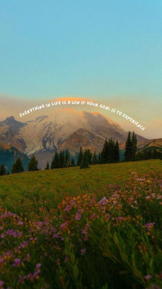 Everything in Life Quote Wall Poster – Inspirational Mountain Landscape Print