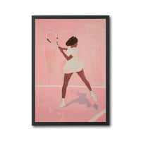 Female Tennis Player Aesthetic Painting Print, Sport Wall Print