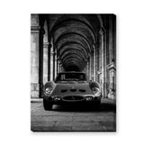 Ferrari 250 GTO Vintage Wall Art – Black and White Arcade Photograph
