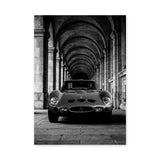 Ferrari 250 GTO Vintage Wall Art – Black and White Arcade Photograph