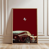 Ferrari 60 Heritage Sports Car Print – Aesthetic Traditional Car Wall Poster